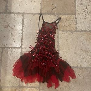 Red dance dress